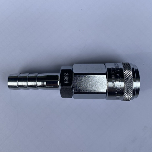 NKC Y-YNL23SH 3/8 inch (10mm) Hi-Flo Quick Touch Air Hose Tail Coupler - One-Handed Connection
