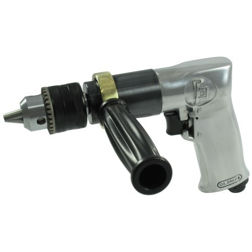Gison GP-836D 1/2 inch reversible pistol grip pneumatic air drill with side handle