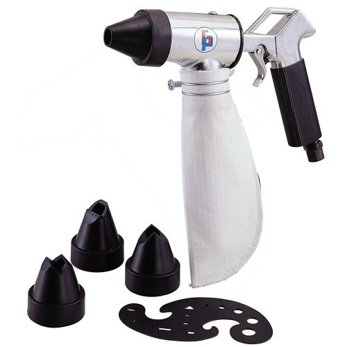 Gison GP-970 spot sand blaster kit with rubber nozzles for rust removal