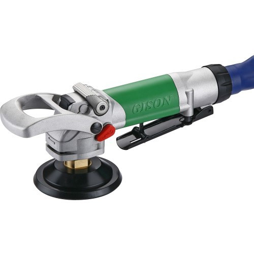 Gison GPW-221L 5 inch Wet Air Stone Polisher with Spanner-Free Shaft Lock and Safety Lever.