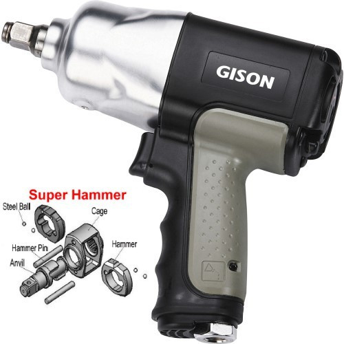 Gison GW-21SR 1/2-inch composite impact wrench with 1000 ft-lb torque.