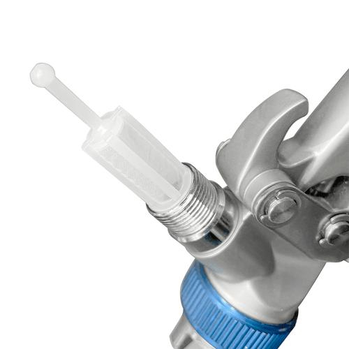 How to install YD-303-1 filter in a gravity feed spray gun inlet
