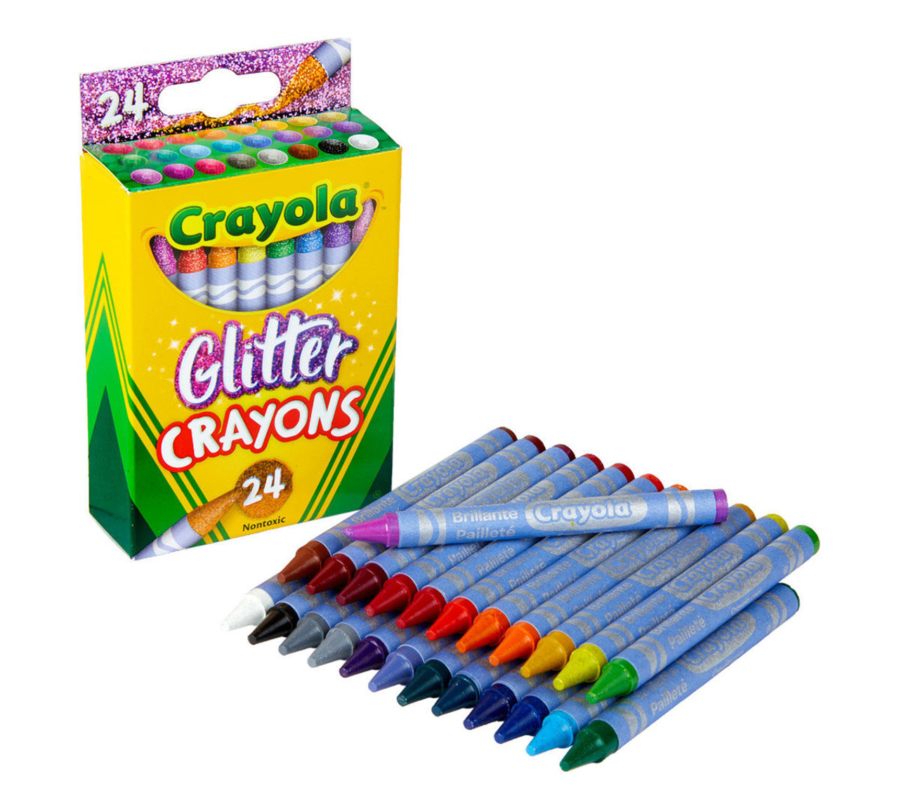 Crayola Glitter Crayons, 24 Count - Double Play