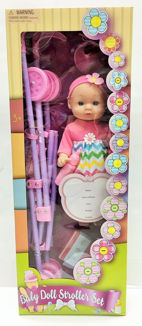 plastic baby doll stroller