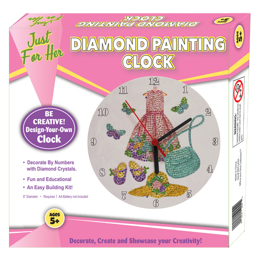 Rina and Dina Friends Diamond Painting Clock - Double Play