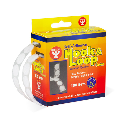 Hook & Loop Fastener - 5/8" Coins -100 sets