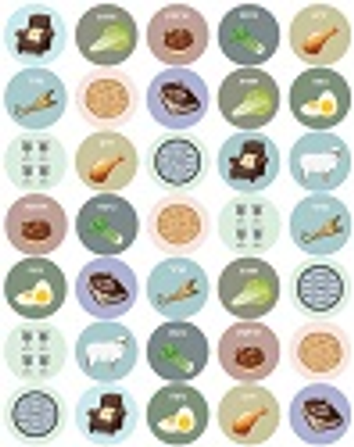 Stickers- Assorted Pesach 3/4" - 6 Sheets