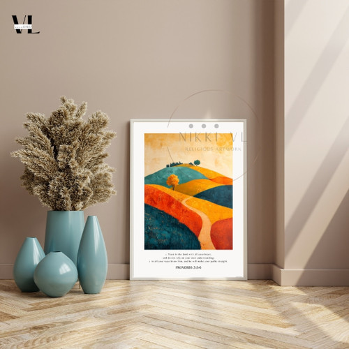 Proverbs 3:5-6 Bible Verse Art Print 
Beautiful Christian poster with Bible verses to inspire hope and strengthen your spirit.