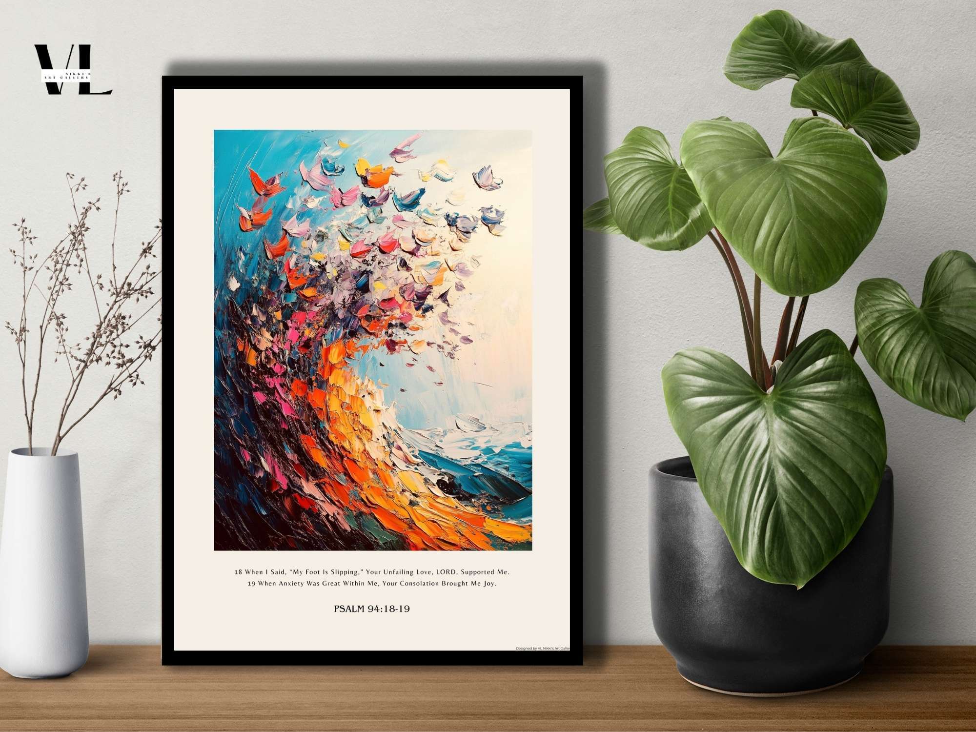 Psalm 94:18-19 Scripture Poster