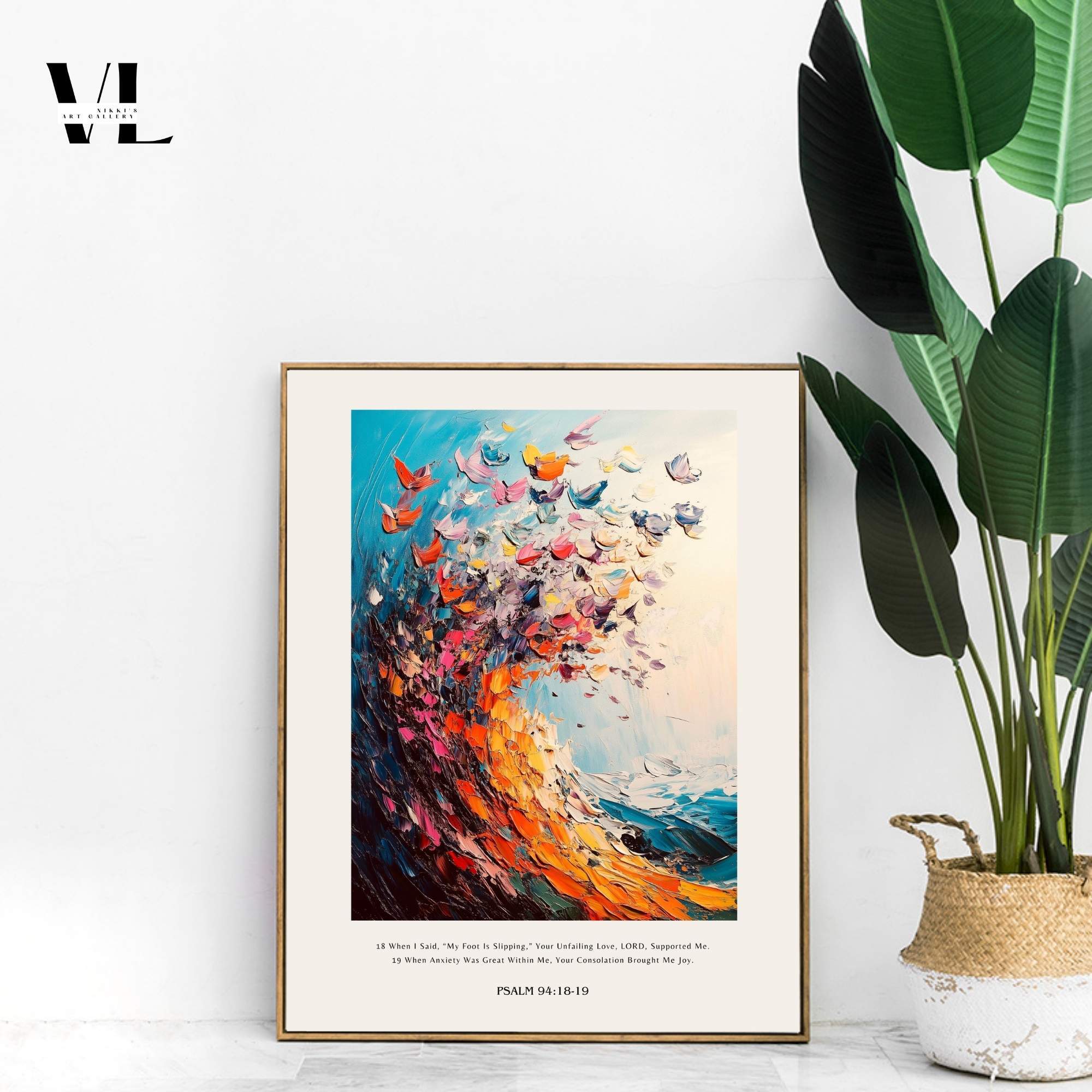 Psalm 94:18-19 Scripture Poster