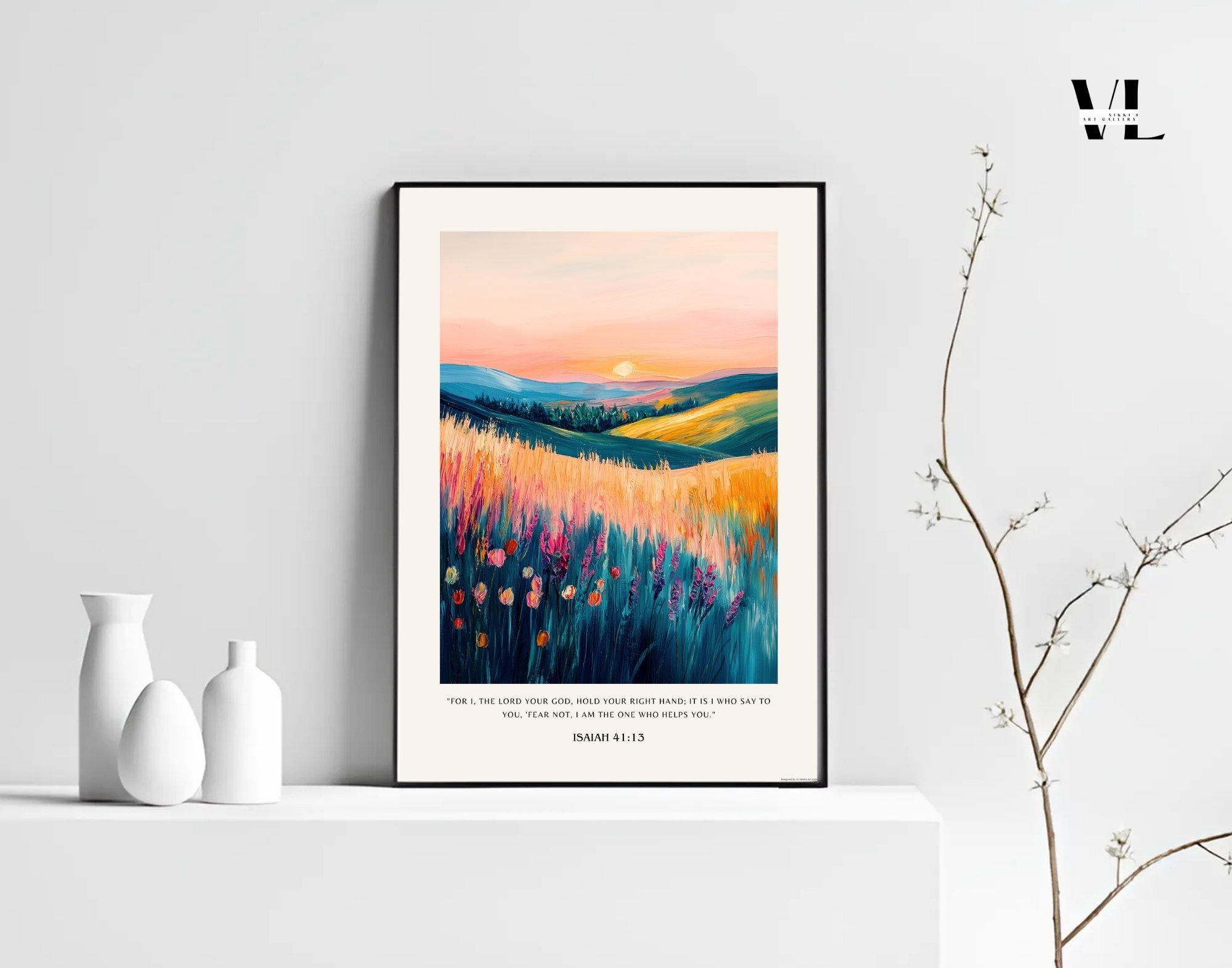 Isaiah 41:13 Bible Verse Poster