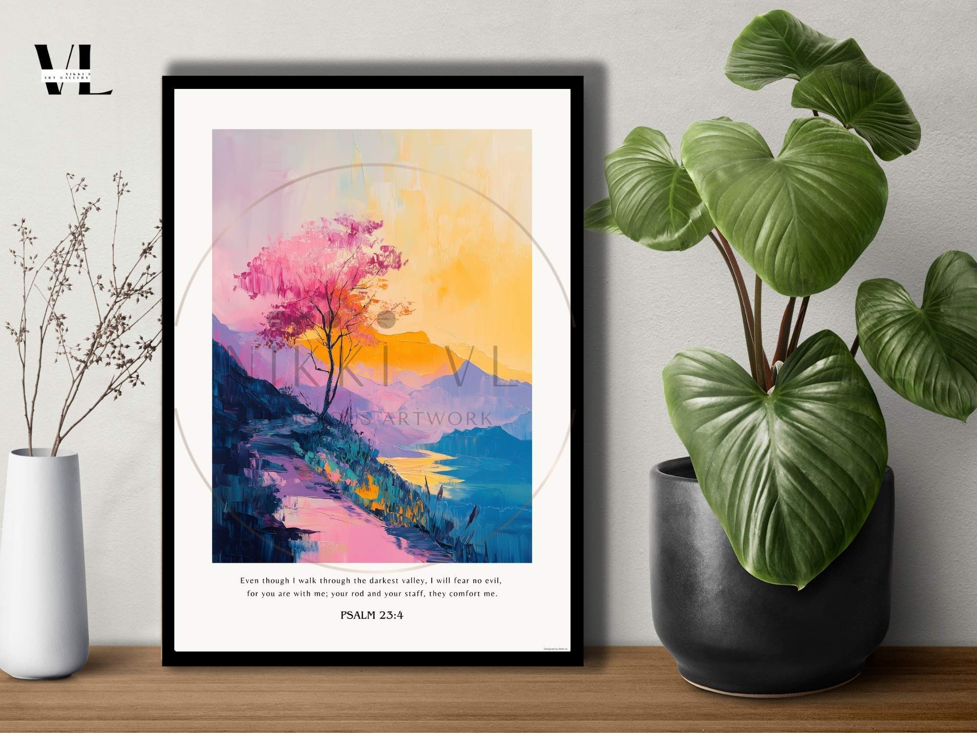 Psalm 23:4 Christian Scripture Wall Art 