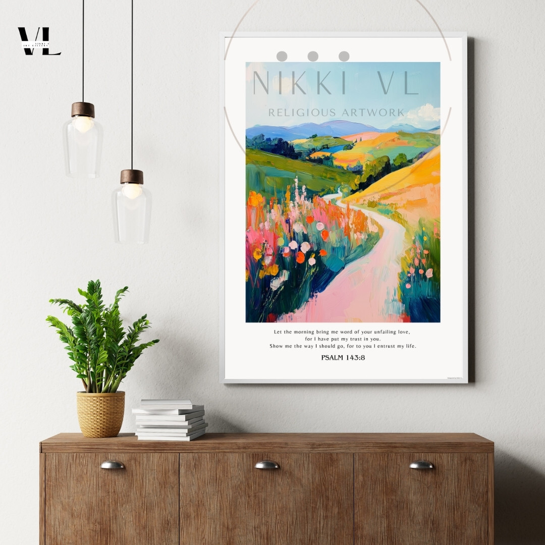 Psalm 143:8 Christian Bible Verse Wall Art