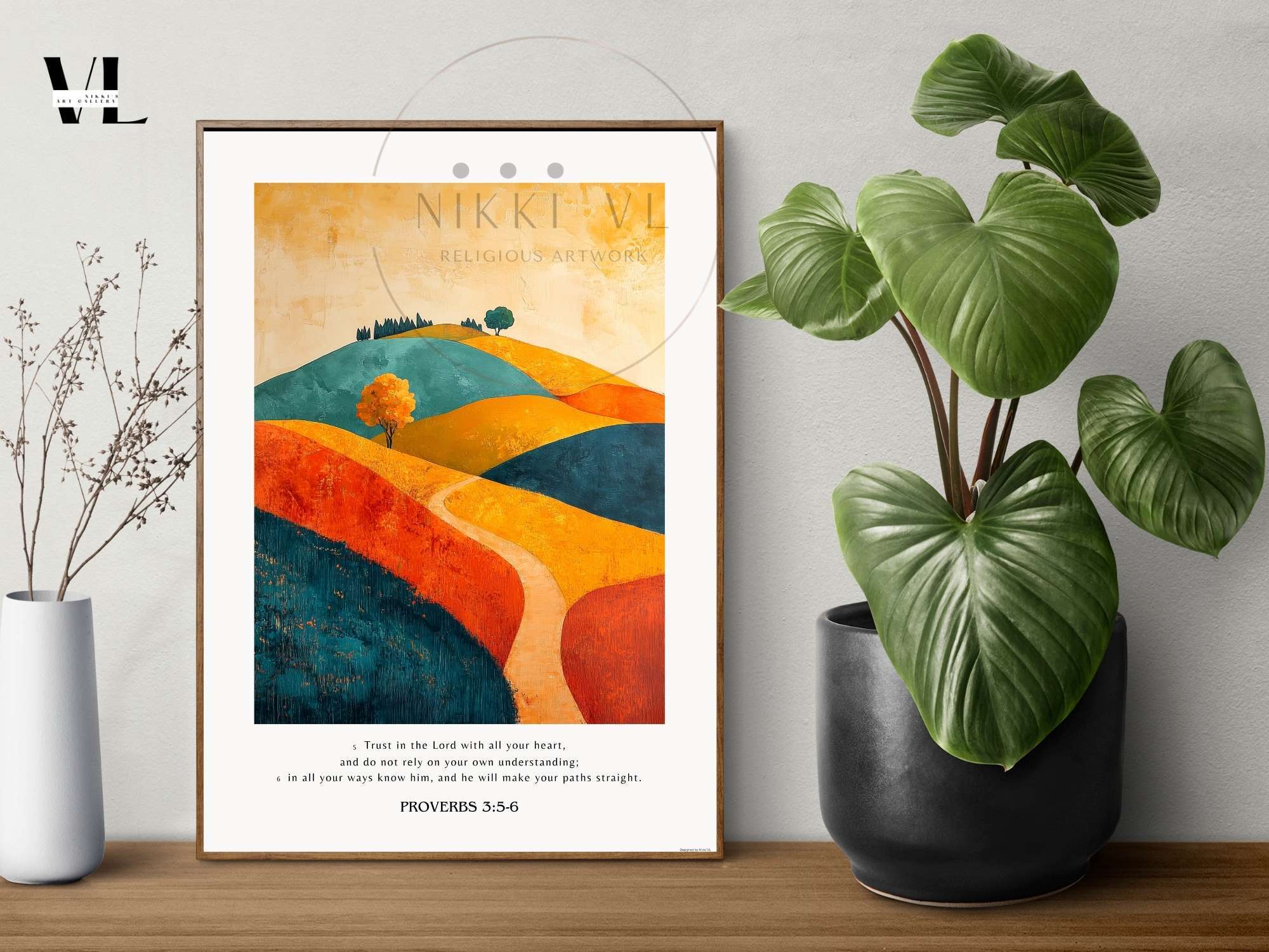 Proverbs 3:5-6, scripture wall art