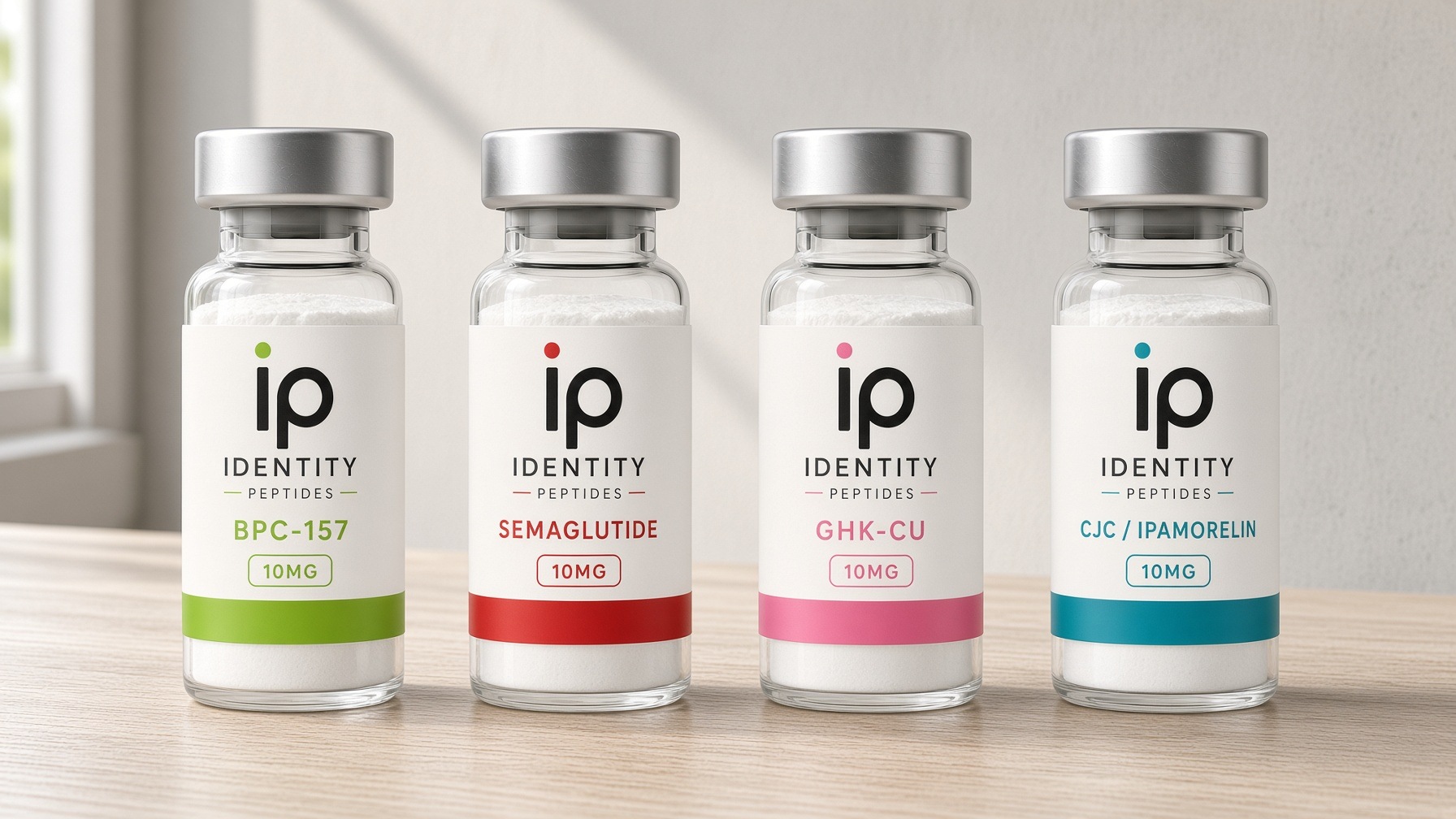 Identity Peptides research vials