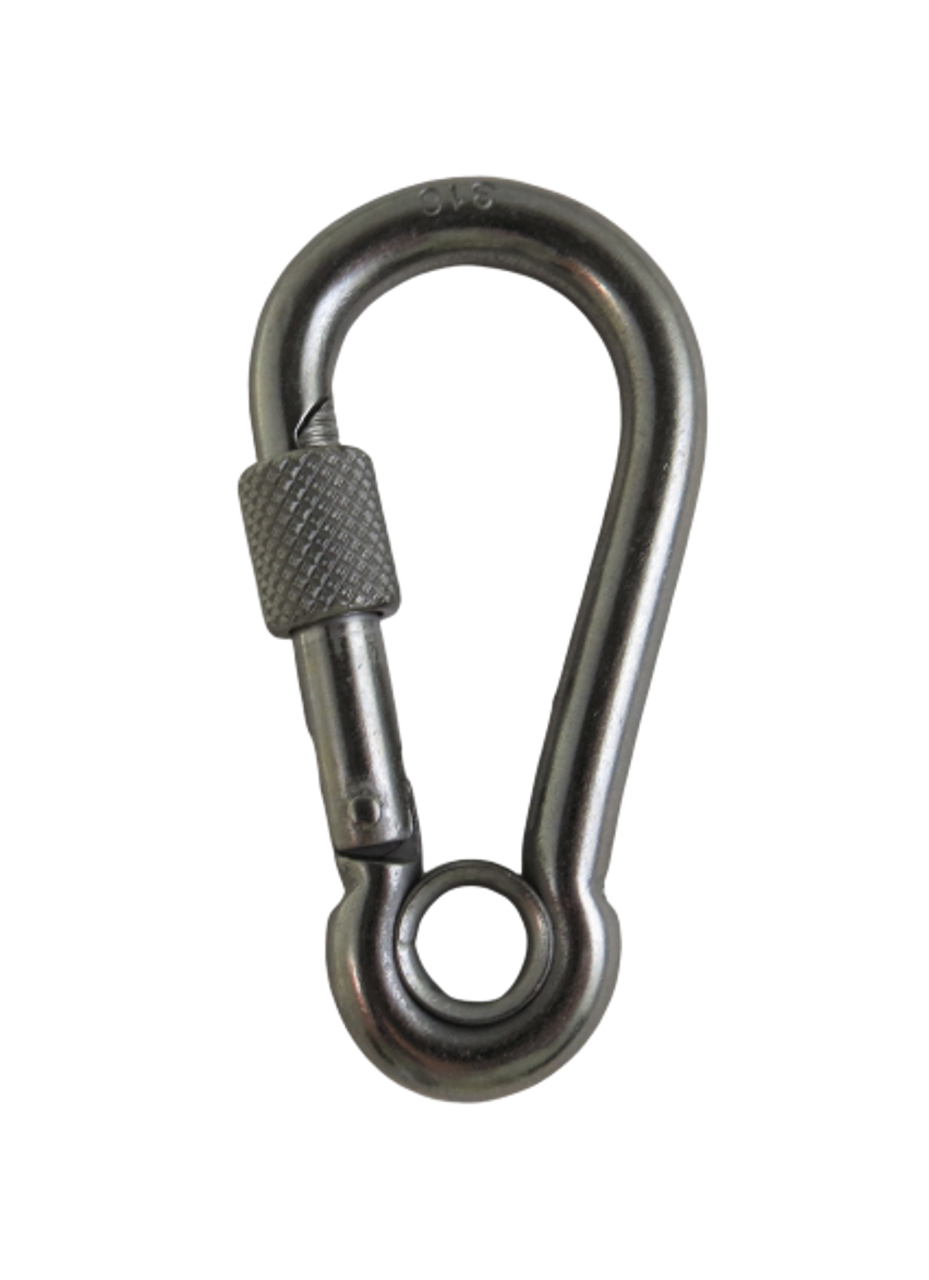 Stainless Steel 316 Spring Hook with Screw Nut and Eyelet