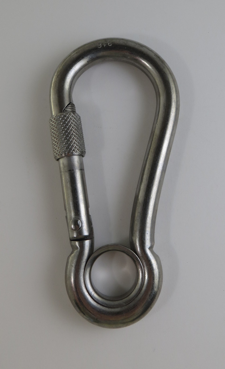Stainless Steel 316 Spring Hook with Screw Nut and Eyelet