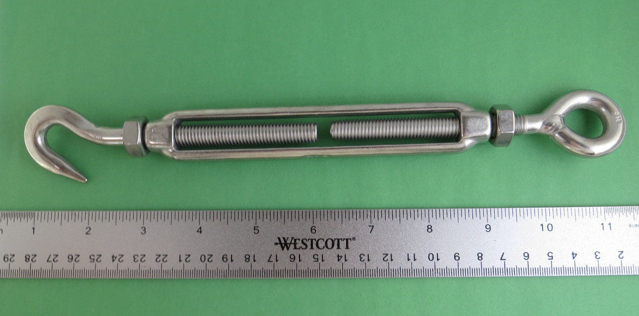 Stainless Steel 316 M10 Turnbuckle Hook and Eye 10mm Marine Grade - US  Stainless