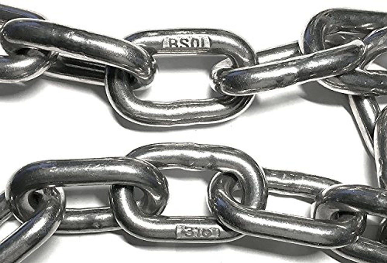 Stainless Steel 316 Chain 10mm or 3/8 Medium Link Chain by the foot