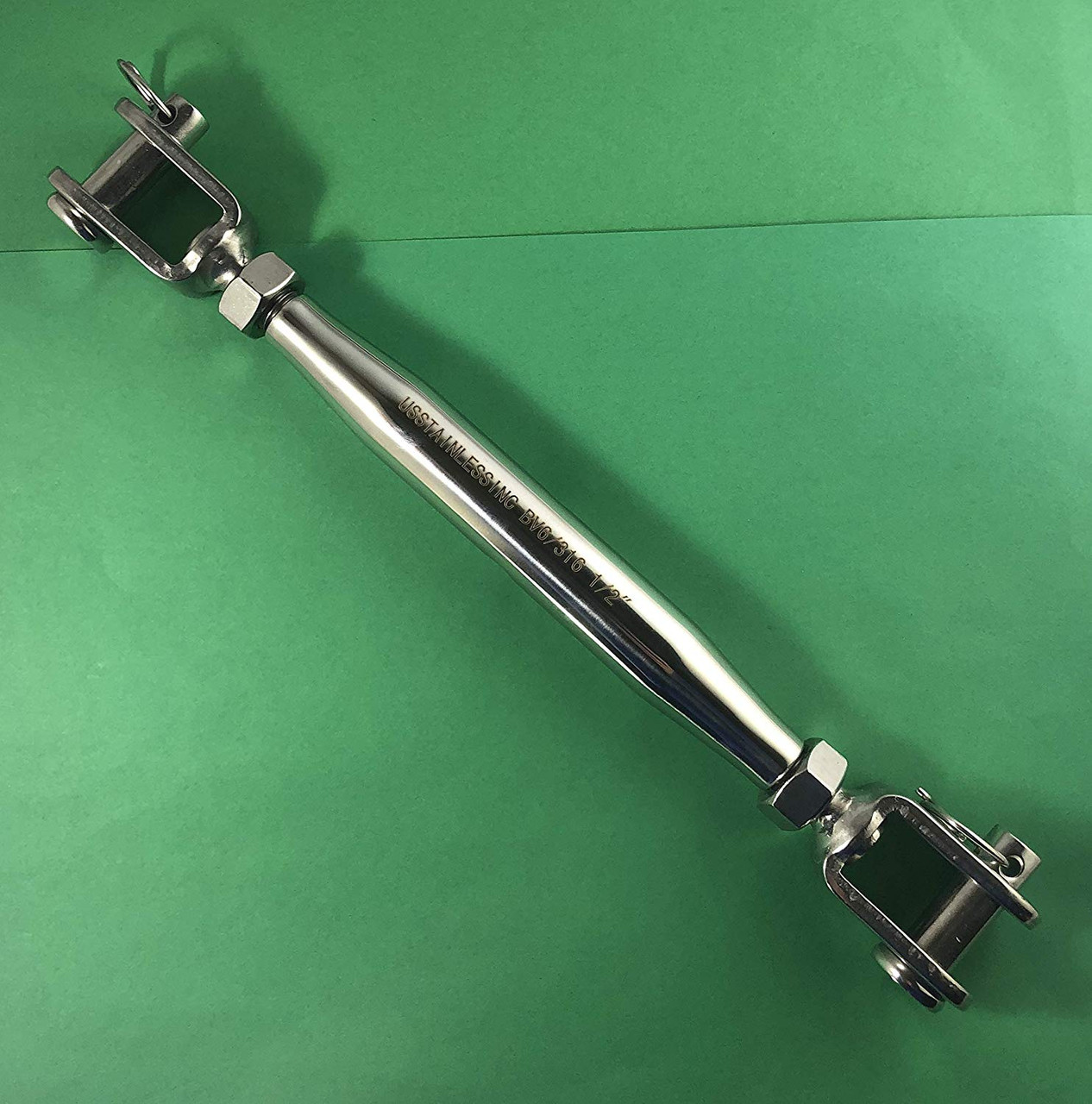 Stainless Steel 316 M12 (1/2") 12mm Turnbuckle Rigging Screw Jaw & Jaw Marine Grade US Stainless