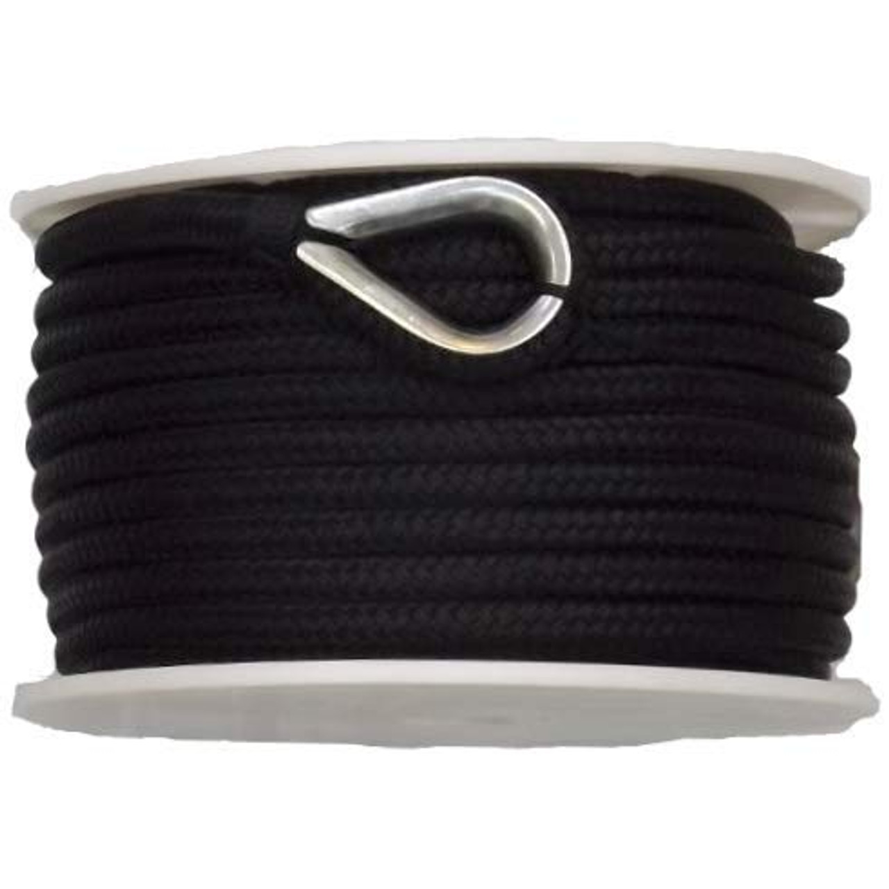 USR Rope Nylon Double Braided Anchor Line 3/8 x 200' Black Boat - US  Stainless