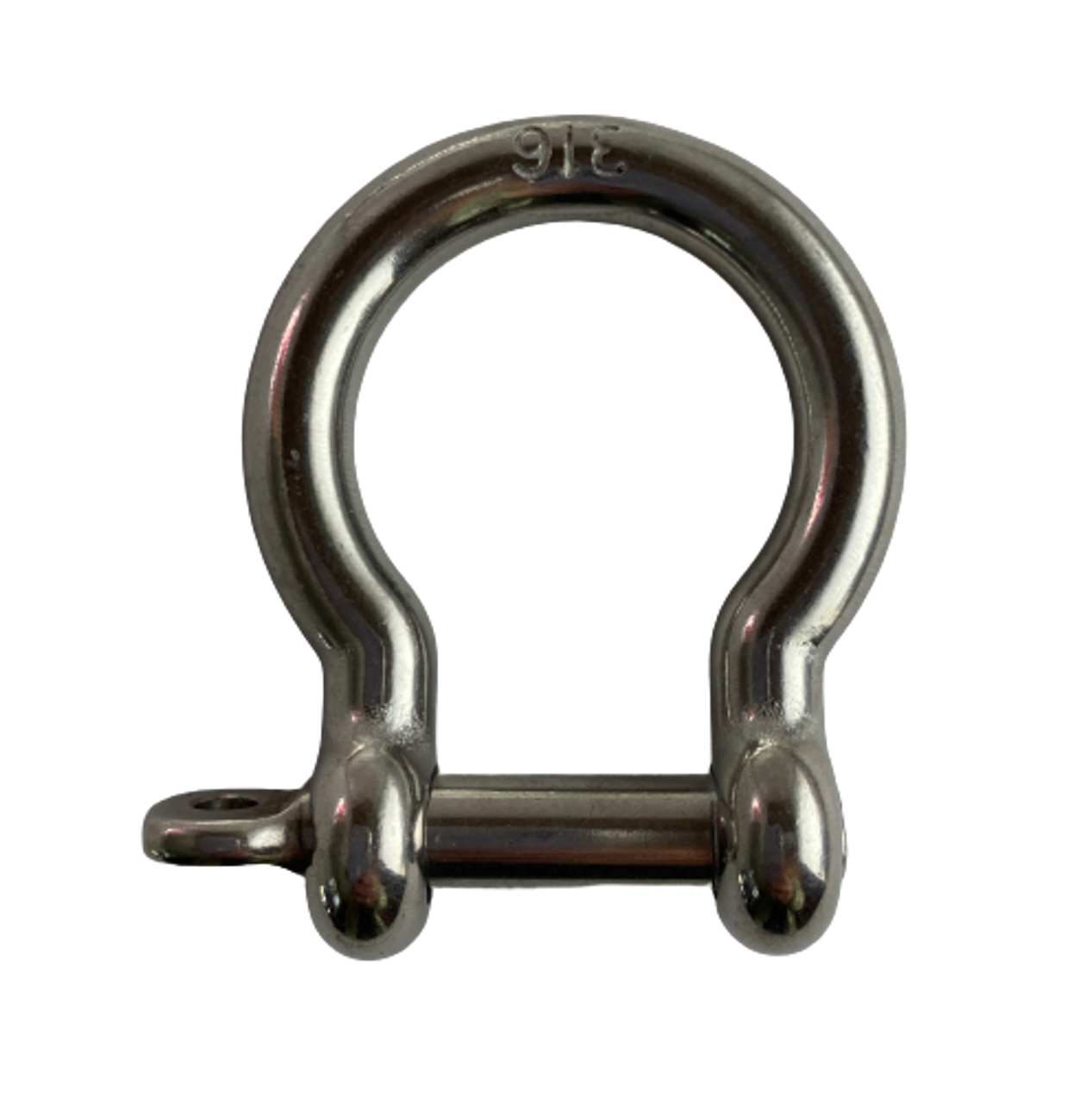 Marine Grade 10mm 2 Pieces Stainless Steel 316 Anti-Off Bow Shackle with Locking Ring 3/8 