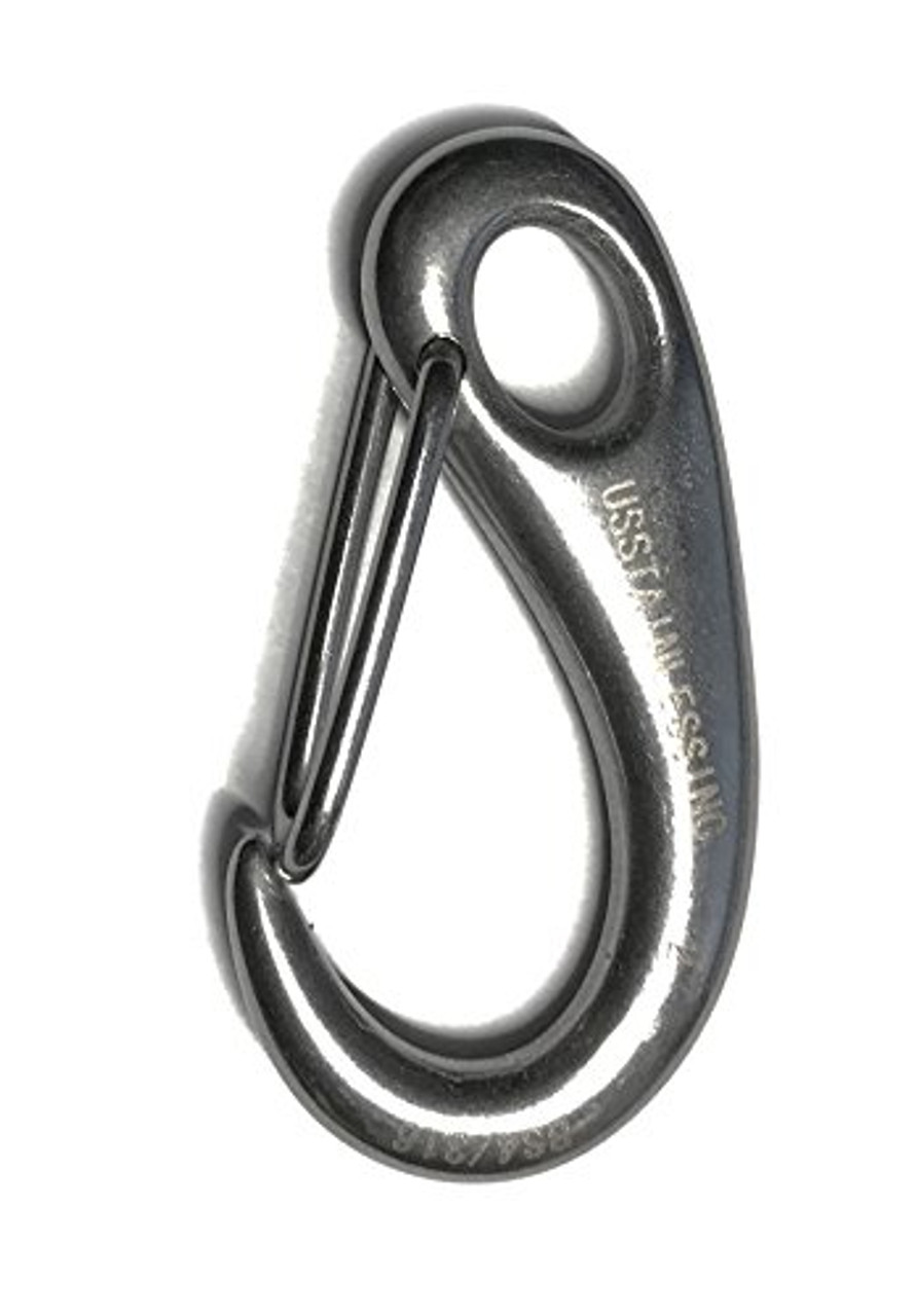 Stainless Steel 316 Spring Gate Snap Hook Clip 2 Marine Grade Lobster Claw  - US Stainless