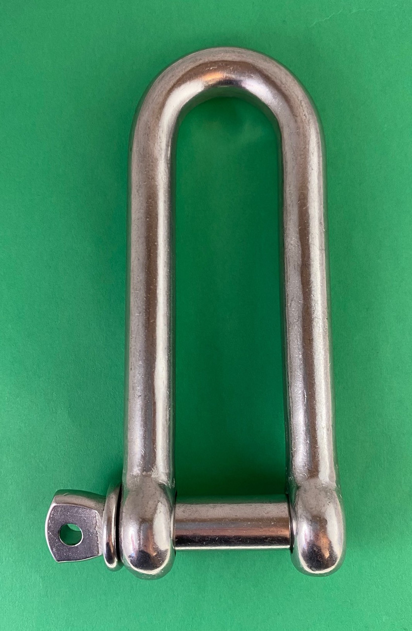 Stainless Steel 316 Long D Shackle 5/8