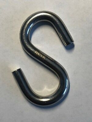 Stainless Steel 316 Straight S Hook 1/4" (6mm) Marine Grade - US Stainless