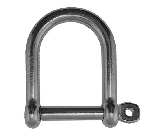 Stainless Steel 316 Wide D Shackle 1/2