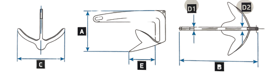 ANCHOR BRUCE TYPE IN GALVANIZED STEEL 7.5 KG - 255.12 MAVIMARE - Foto 11