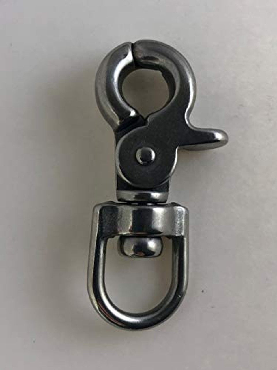 Stainless Steel 316 3/8 Trigger Snap with Swivel End Marine Grade Polished