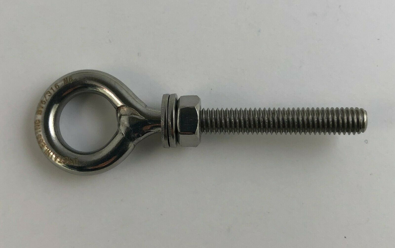Stainless Steel WELDED EYE BOLT 304, 6mm x 3-1/8 in