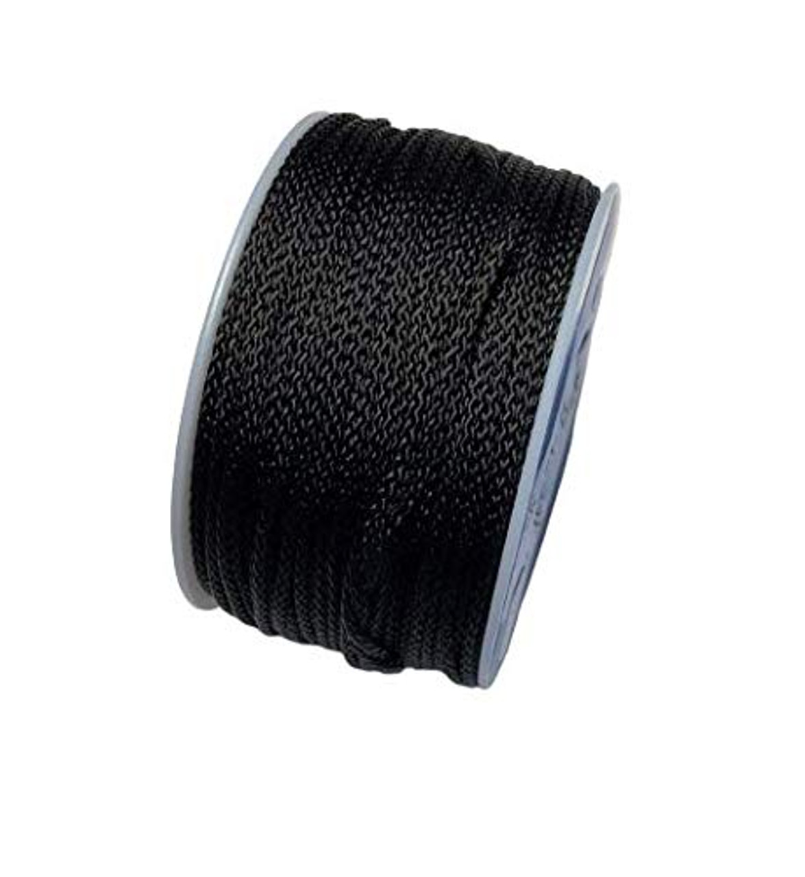 US Ropes Tactical Nylon Micro Cord 1.18mm X 125ft Lightweight Braided Cord  (3/64 Diameter) on Spool Camping Boating Home Fishing Garden Jewelry 90lb  Test Breaking Load (Black) - US Stainless