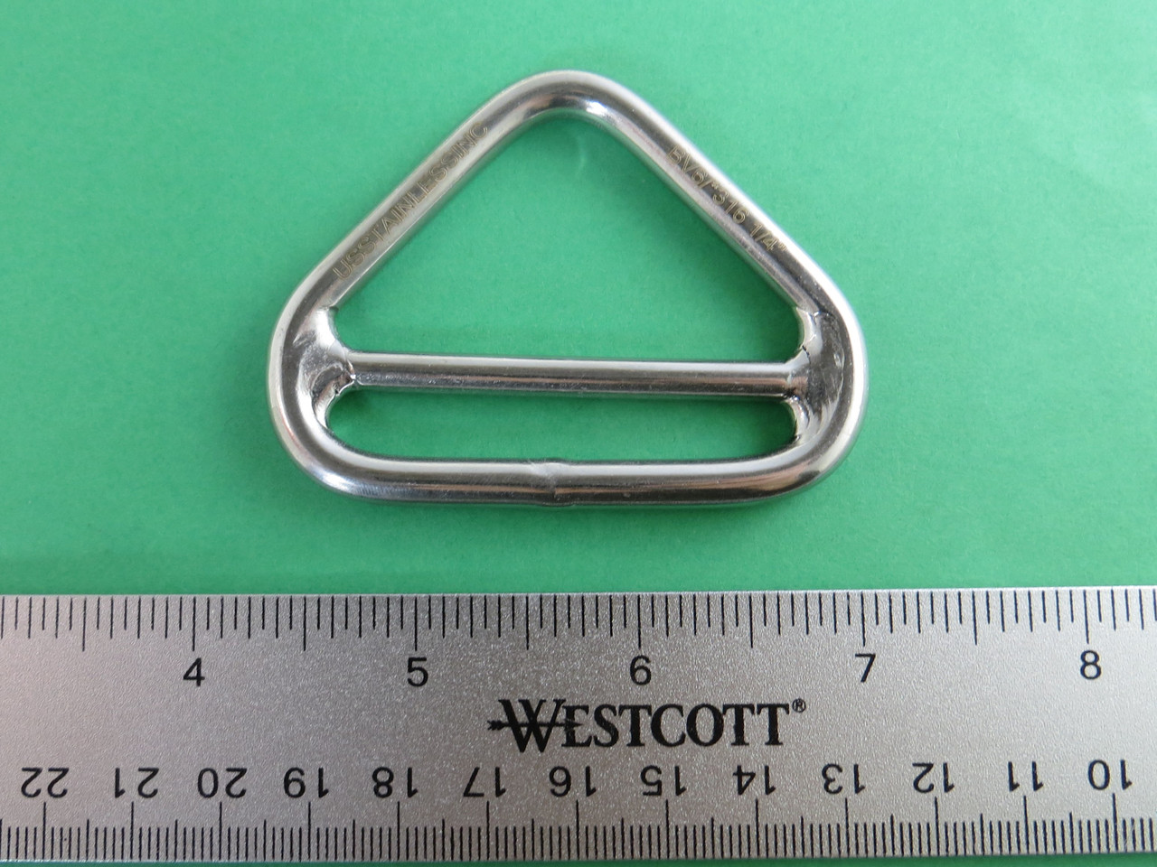 Stainless Steel 316 Triangle Ring Welded with Cross Bar 1/4