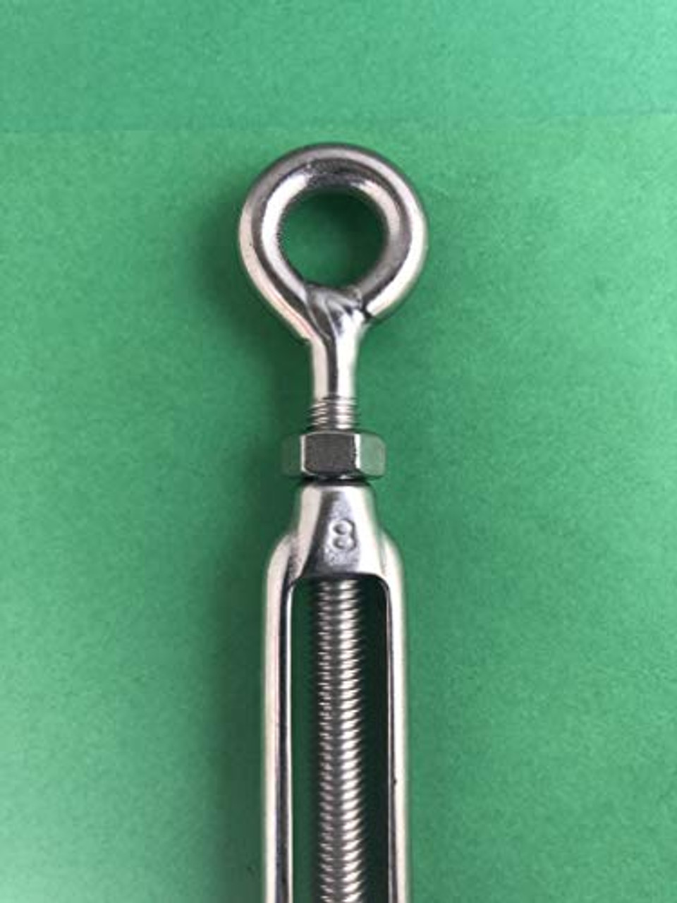 Alele M8 Turnbuckle,5/16 Thread Stainless Steel Hook & Eye Stainless Steel  304 Turnbuckle Heavy Duty Wire Rope Tension 4Pcs (M8 Turnbuckle) M8