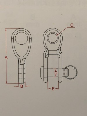 Stainless Steel 316 Rigging Toggle 5/16