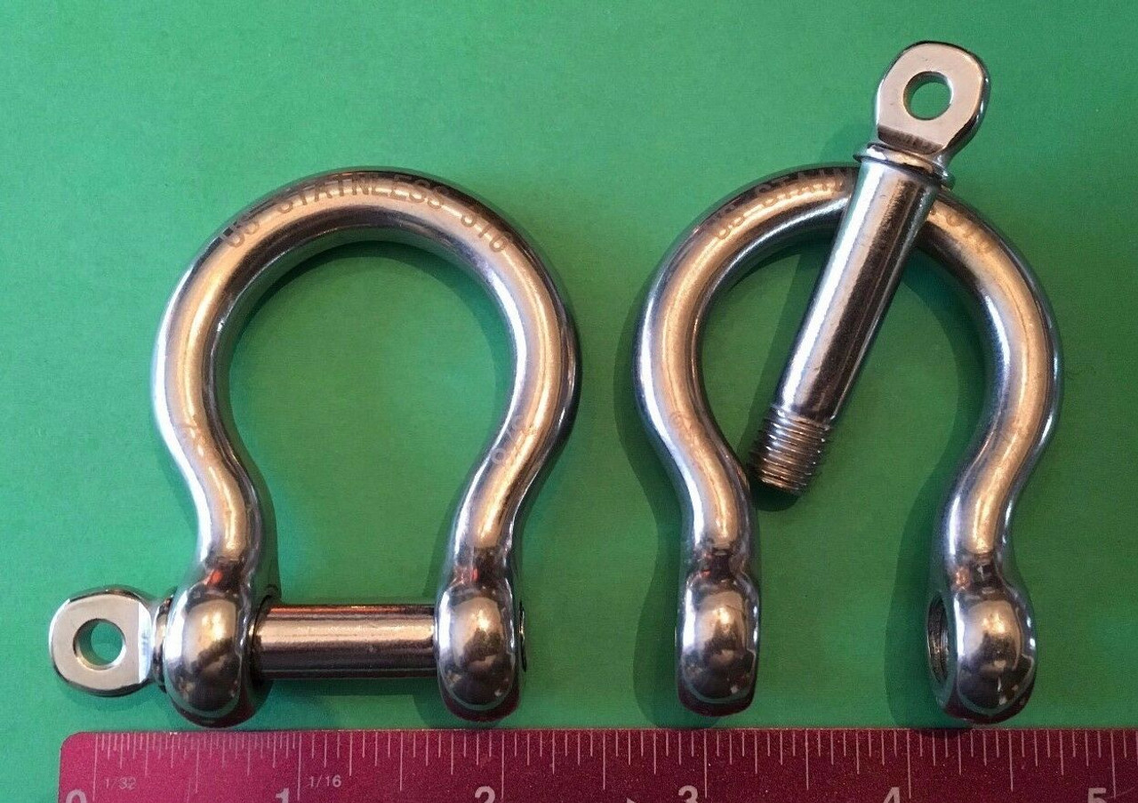 Stainless Steel 316 Forged Bow Shackles 3/8