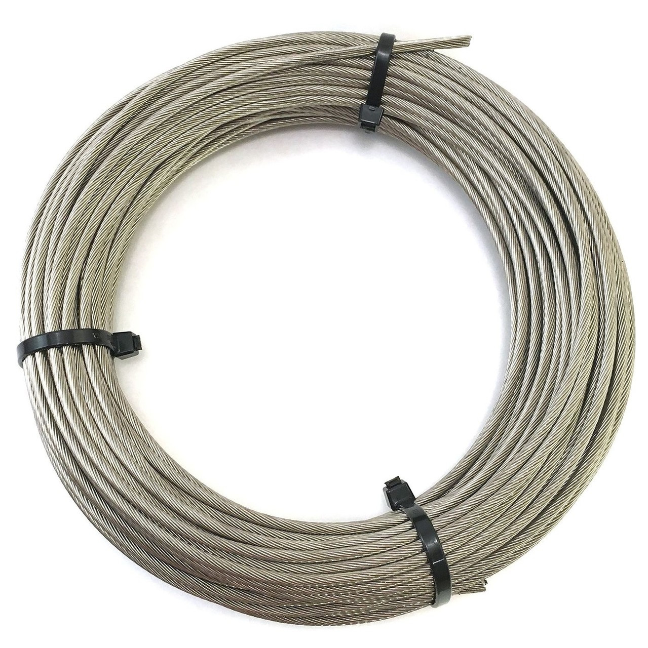 High Brightness Stainless Steel 316 Wire Rope Cable 3/16 7x19 by 50' Marine  Grade - US Stainless