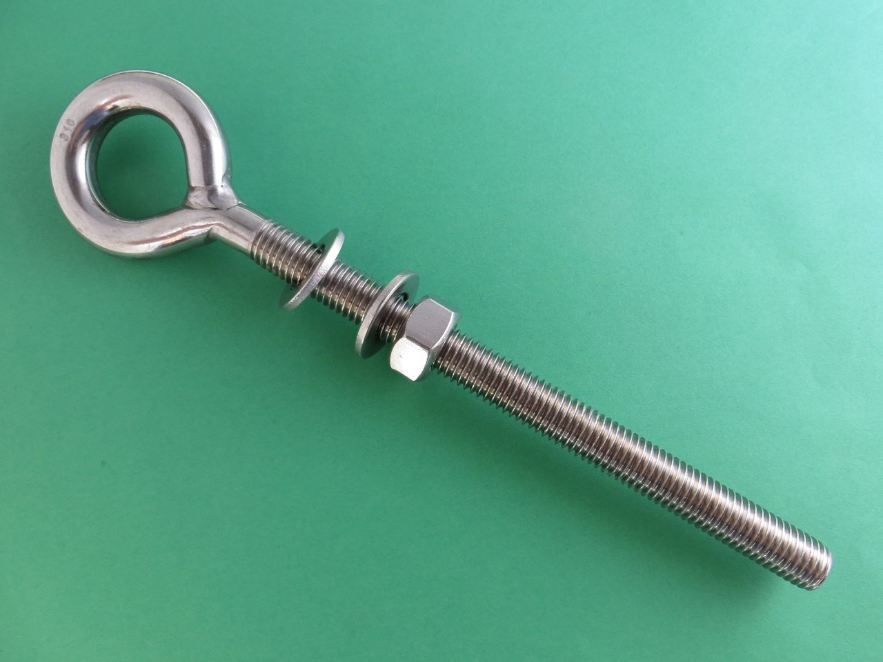 1/4 x 2-3/8 Eye Bolt - Stainless Steel Type 316 - Welded