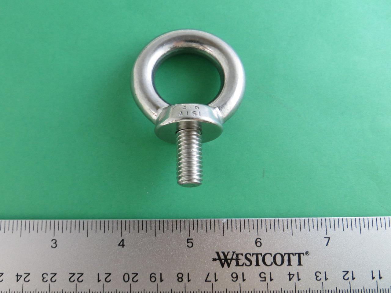 Stainless Steel 316 Lifting Eye Bolt 3/8" UNC Marine Grade Heavy Duty