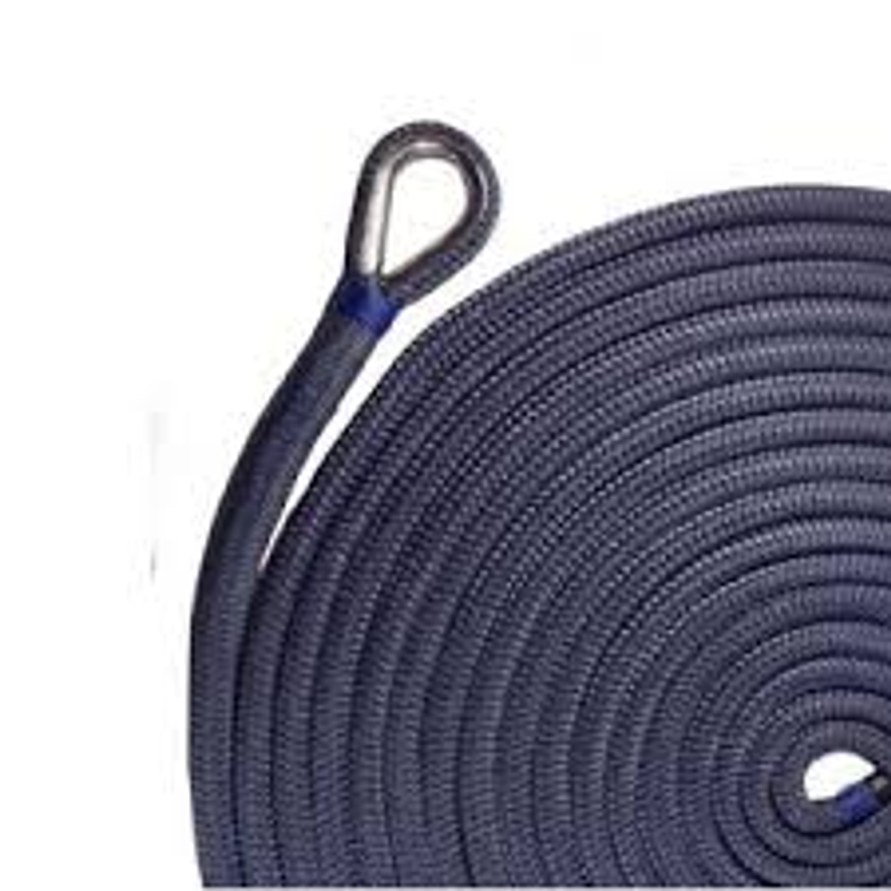 US Ropes Nylon Double Braided Anchor Line 3/8 x 100' Navy - US Stainless