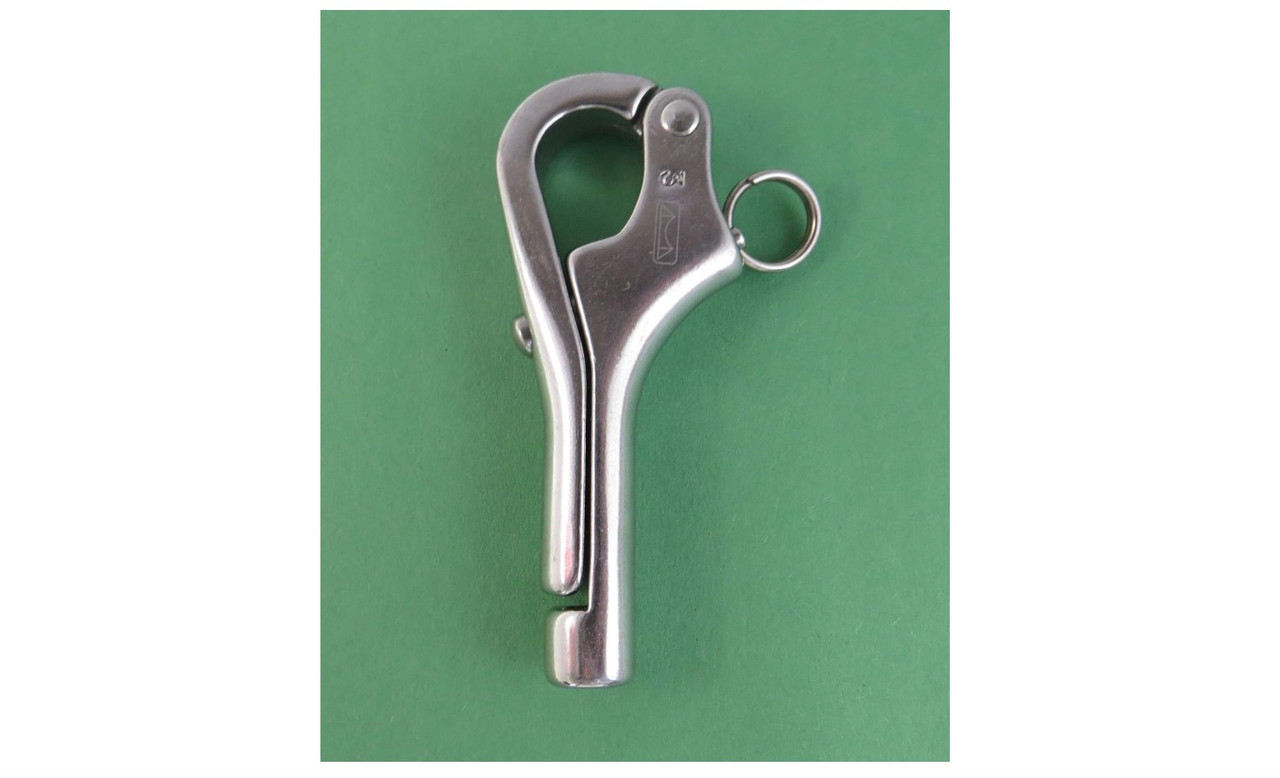Crochet Pélican Inox A4 316 - 103mm Filetage M8 - Mousqueton De Sécurité - Neuf FP INOX