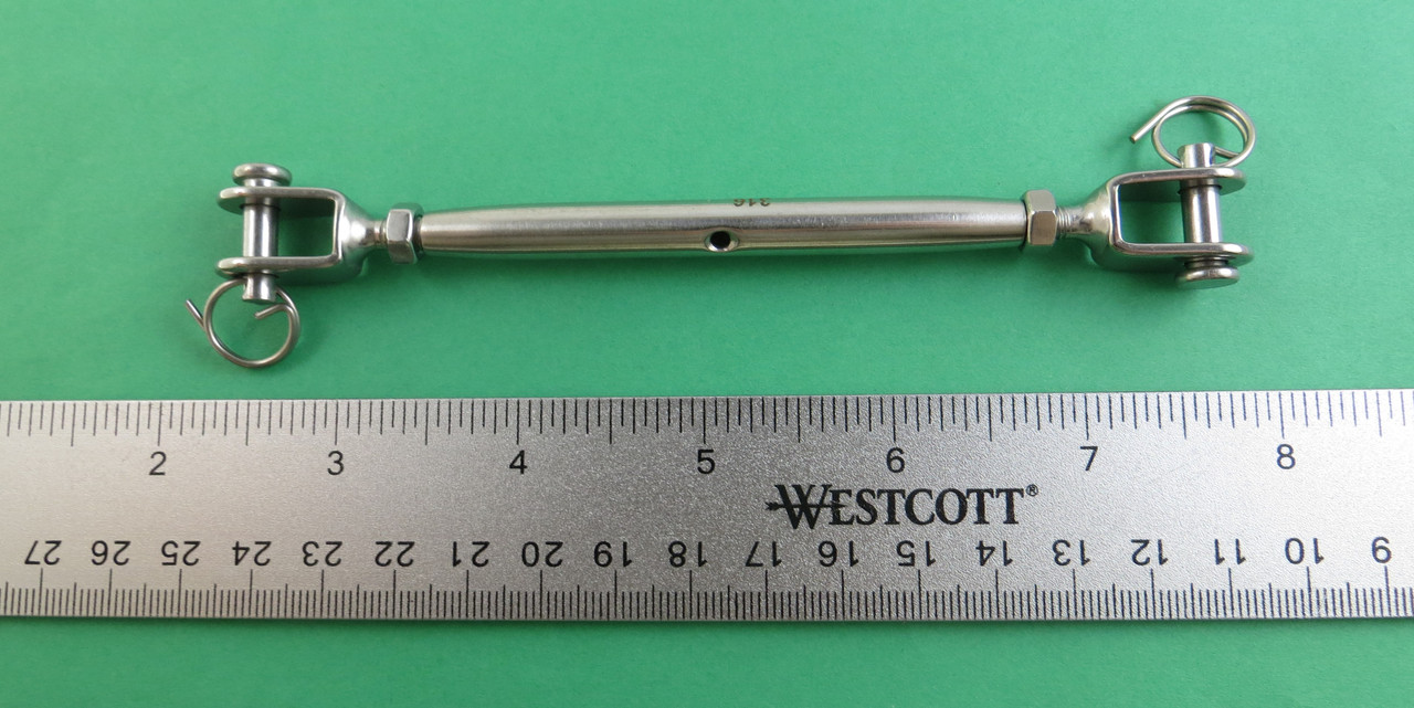 Threaded Diameter 1/4 Durable Augiimor 2PCS 316 Stainless Steel Jaw and Jaw Turnbuckle Rigging Screw Weather Resistant for Wire Rope Cable 6mm Threaded Diameter 1/4 Durable Augiimor 2PCS 316 Stainless Steel Jaw and Jaw Turnbuckle Rigging Screw Weather Resistant for Wire Rope Cable 6mm