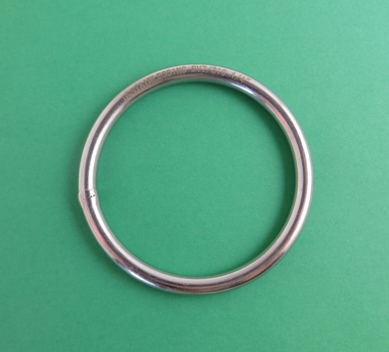 Lot De 3 Anneaux Ronds Soudés En Acier Inoxydable 316 - 45mm Diamètre Intérieur, 6mm D'épaisseur