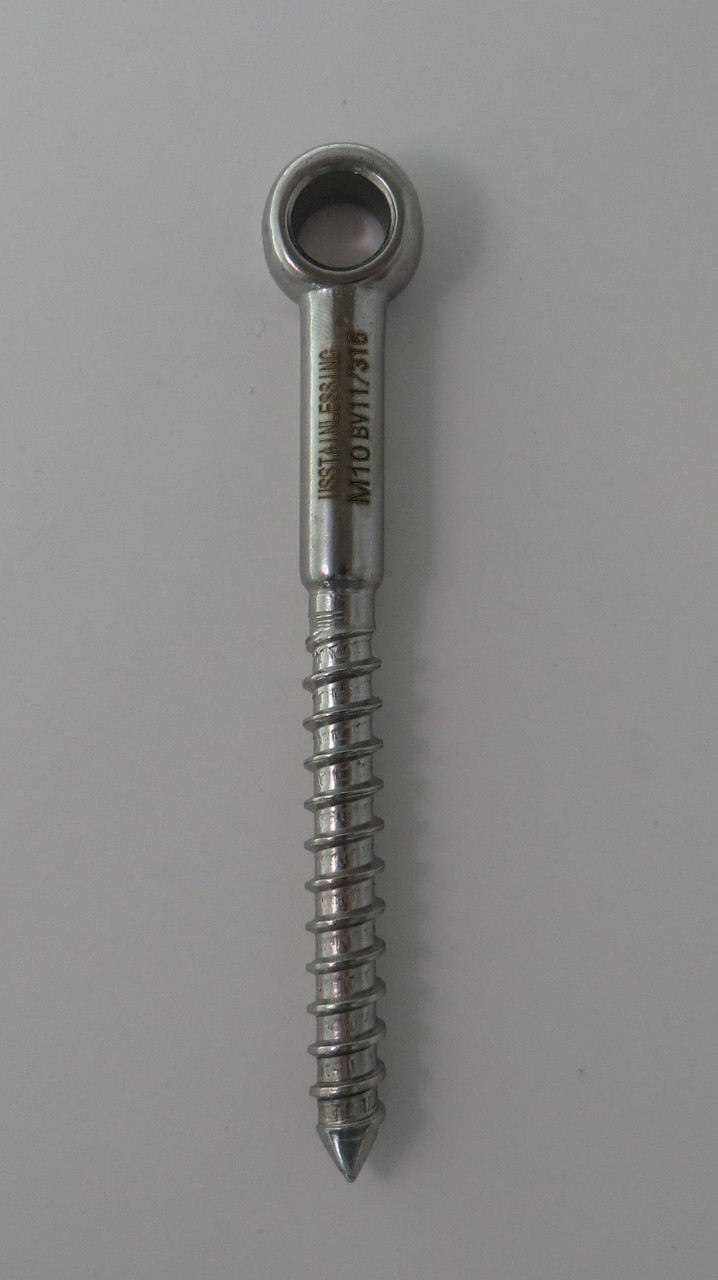 2 Pieces Stainless Steel 316 M10 Lag Screw Eye Bolt Forged 10mm x 100mm Marine Grade 2 Pieces Stainless Steel 316 M10 Lag Screw Eye Bolt Forged 10mm x 100mm Marine Grade