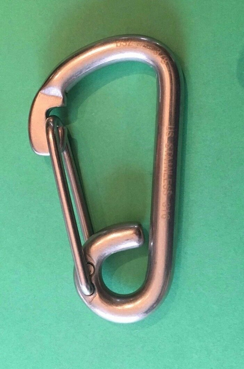 316 Stainless Steel Spring Snap Hook Carabiner (07x70mm (2-3/4\\u201dx  9/32\\u201d), 05-Pack) 