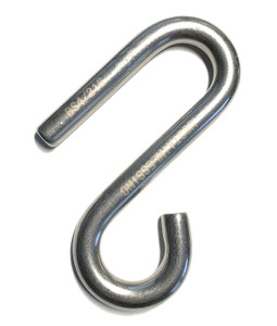 1/8 x 1.18 Stainless Steel Asymmetric S Hook