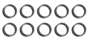 10 Pieces Stainless Steel 316 Round Ring Welded 3/16" x 1" (5mm x 25mm) Marine Grade