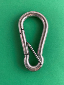 Stainless Steel 316 Locking Spring Hook with Safety Latch 5/16" (8mm) Marine Grade